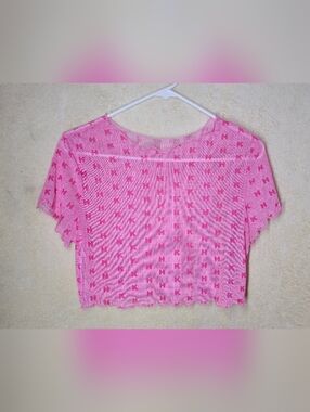 Women's Top T-Shirt Pink Sheet Graphic Print Hello Kitty